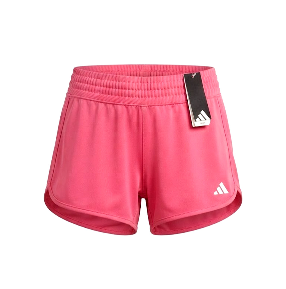 NWT Adidas Women's Pacer Knit High Rise Training Shorts Pink Fusion Size XS 3"